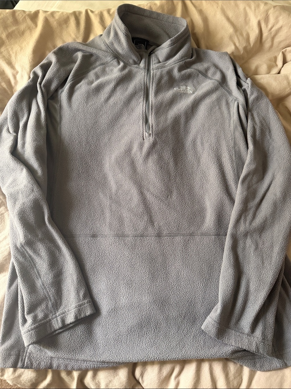 The North Face Light Gray Women's Quarter-Zip Fleece Pullover